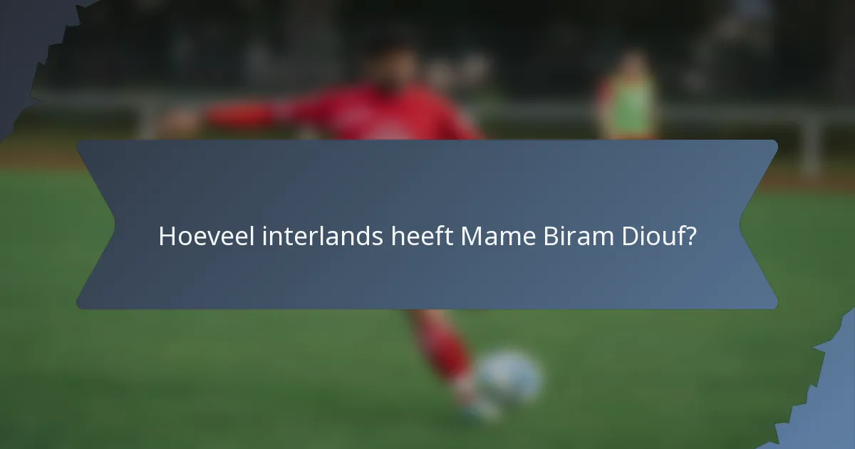 Hoeveel interlands heeft Mame Biram Diouf?